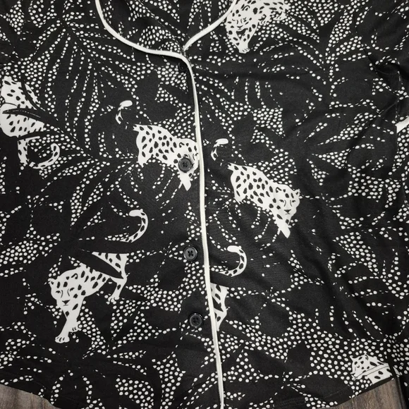 Room Service Tropical Leopard Pajama Set - Picture 3 of 5